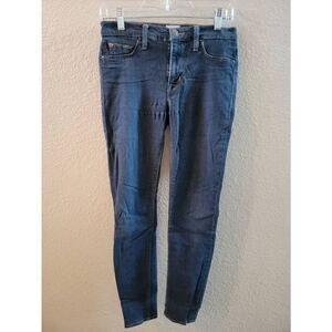 Hudson Women's Blue Mid-Rise Zip Fly Stretch Skinny Jeans Size 27